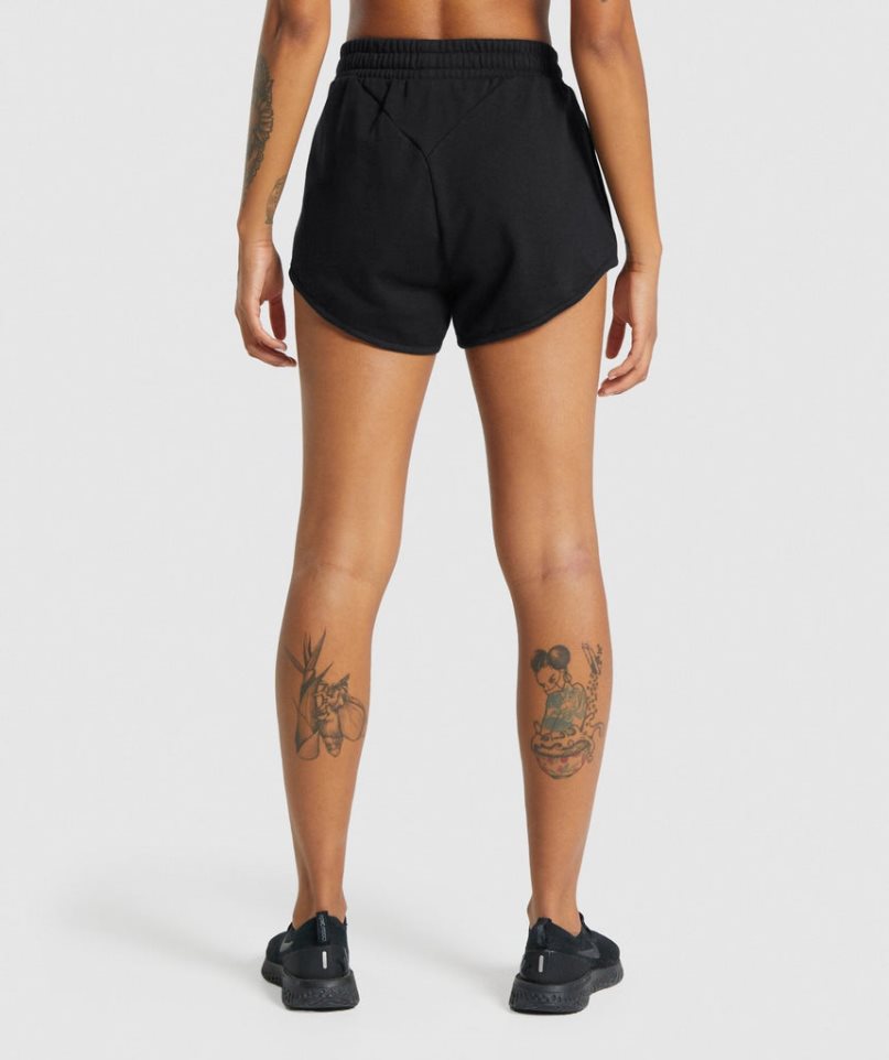 Women's Gymshark Training Sweat Shorts Black | NZ 0KWCOY